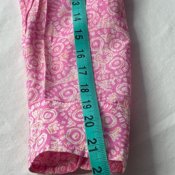 💗 Talbots Pink Patterned Cotton Button Down Shirt Lightweight Small 💗 - Picture 15 of 16